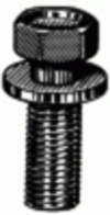 Hex Head Sems Body Bolt M6-1.0 X 12MM