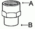 Brass Reducing Coupling 1/4'' Pipe Thread X 1/8'' Pipe Thread