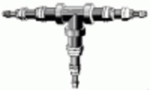 Universal Break-Off Hose Tee 1/8''-1/4''-3/8''<br>NOT FOR USE ON FUEL LINES <br><font color=red><font size=2.5>Replaces # 23539</font></font>