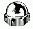1/4-20 Acorn Cap Nut - Nickel