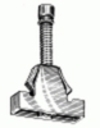 1/4-28 X 1-3/4'' Headlight Adjust Assembly - GM <br><font color=red><font size=2.5>GM: 556539</font></font>