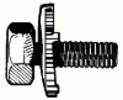 6-1.0 X 16MM Hex Head Sems  Bolt - Zinc <br><font color=red><font size=2.5>GM: 11503812 | 11513864 | 20453400</font></font>