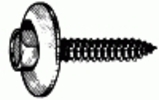 6.3-1.81 X 30MM Hex Head Sems Tapping Screw - Phosphate
