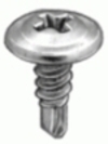 8 X 1/2'' Phillips Washer Head Teks Tapping Screw - Zinc