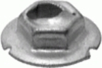 Thread Cutting Nut 4MM Stud Size - Zinc/Yellow