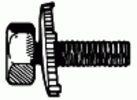 6-1.0 X 20MM Indented Hex W/Sems Machine Screw - Phosphate