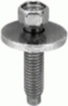 6.3-1.0 X 28MM Indented Hex Washer Head Sems  W/Dog - Zinc <br><font color=red><font size=2.5>Ford: N606677S36</font></font>
