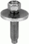 6.3-1.0 X 28MM Indented Hex Washer Head Sems W/Dog - Zinc