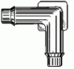 Nylon Elbow Connector 1/4'' X 1/4'' <br><font color=red><font size=2.5>Ford: 387074S</font></font>