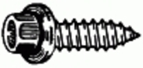 Metric Indented Hex Head Tap Sc 6.3-1.81 X 19MM <br><font color=red><font size=2.5>Ford: N610959S2</font></font>
