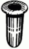 Tubular Nut (Nylon) For 7MM Stud <br><font color=red><font size=2.5>BMW: 51411802258</font></font>