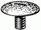 Carpet Retainer (Black) 30MM Head Diameter <br><font color=red><font size=2.5>GM: 20478294</font></font>