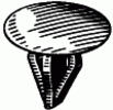 Honda Retaining Clip 18MM Head Diameter 15MM Length <br><font color=red><font size=2.5>Honda: 38529689A6300</font></font>