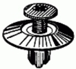 Mazda Push-Type Retainer 20MM Head Diameter 9MM Length <br><font color=red><font size=2.5>Replaces # 23365</font></font>
