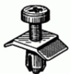 Nissan Push-Type Retainer 12MM Head. Width <br><font color=red><font size=2.5>Nissan: 66824W1000</font></font>