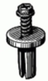 Nissan Push-Type Retainer 17MM Head Diameter 18MM Length <br><font color=red><font size=2.5>Nissan: 6384401A99</font></font>