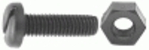 M6-1.0 X 20MM Black Nylon L.P. Screw & Nut