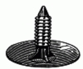 GM Hood Insulation Retainer Black Polypropylene GM: 20030401