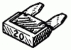 Mini 2 Amp Fuse (Gray) <br><font color=red><font size=2.5>GM: 12191645</font></font>