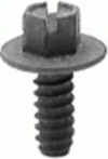 Slotted Hex Washer Head License Plate Screw #14 X 5/8'' - Black