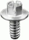 Slotted Hex Washer Head License Plate Screw #14 X 5/8'' - Zinc