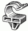 Hood Prop Rod Clip (Holds 7MM & 6MM Rods) <br><font color=red><font size=2.5>Nissan: 99604H1400</font></font>