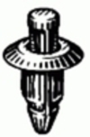 Nissan Push-Type Retainer 12MM Head Diameter 8MM Length <br><font color=red><font size=2.5>Replaces # 23406</font></font>