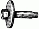 Hex Head Sems Bolt W/Dog Point M6-1.0 X 28MM