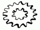 Internal/External Combination Lock Washer #8 Zinc