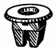 Nissan Front Bumper Apron Nylon Nut 15MM Head Diameter <br><font color=red><font size=2.5>Nissan: 0128100441 | 0128100801</font></font>