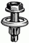 Honda Splash Shield Push-Type Retainer <br><font color=red><font size=2.5>Honda: 91516SK7013 <br>Nissan: 015530034U</font></font>
