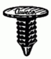 Ford / Mazda Trim Retainer 15MM Head Diameter 14MM Length <br><font color=red><font size=2.5>Mazda: B0036886509 | B0036886596</font></font>