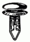 Push-Type Retainer 14MM Head Diameter 16MM Stem Length <br><font color=red><font size=2.5>Mazda: B1016825200</font></font>