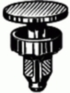 Honda Cowl Panel Retainer 17MM Head Diameter 9MM Length <br><font color=red><font size=2.5>Honda: 91508SR3000</font></font>