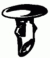 Nissan Trim Panel Retainer 10MM Head Diameter 10MM Length <br><font color=red><font size=2.5>Nissan: 8087585E00</font></font>