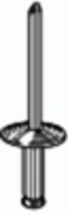 GM Rivet 3/16'' Diameter 1/4-3/8'' Grip All Steel GM: 9433186
