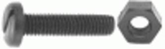 M6-1.0 X 25MM Black Nylon License Plate Screw & Nut