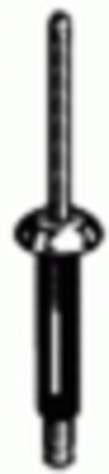 GM Split Type Rivet 3/16'' Diameter 3/16-3/8'' Grip Black <br><font color=red><font size=2.5>GM: 15614774</font></font>