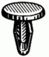 Mazda Hood Insulation. Retainer 14MM Head Diameter 15MM Length <br><font color=red><font size=2.5>Ford: E92Z6120586A <br>Mazda: 992640531B</font></font>