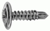 Phillips Round Washer Head Pozi-Drive Teks Tapping Screw M4.2 X 16MM - Black