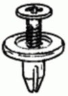 Ford Trim Panel Retainer 1/2'' Stem Length <br><font color=red><font size=2.5>Ford: N806322S</font></font>
