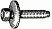 M6-1.0 X 25MM Hex Head Sems 19MM O.D. Phosphate<br><font color=red>Replaces # 23338</font>