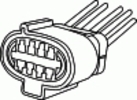 Ford Trans. Gear Shift Sensor Harness Connector Ford: 3U2Z14S411FVA GM: 88860551