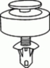 GM Push Type Retainer 19MM Head Diameter 32MM Stem Length GM: 25707329
