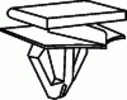 GM Rocker Panel Moulding Clip 9/16'' Stem 7/16'' Hole <br><font color=red><font size=2.5>GM: 10443956 | 11518357</font></font>