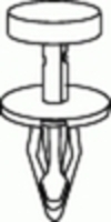 Chrysler Tail Light Housing Retainer 23MM Stem Length <br><font color=red><font size=2.5>Chrysler: 4857345AA</font></font>
