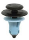 Push-Type Retainer-Black/Blue Nylon Ford: W711037S300