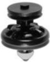 VW Push-Type Retainer  Black Nylon <br><font color=red><font size=2.5>VW & Audi: 6Q0868243</font></font>