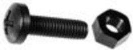 Black Nylon License Plate Screws & Nut