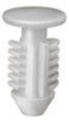 Peugeot Citroen White Nylon Retainer 10mm Head 8mm Stem Diameter 15mm Stem Length <br><font color=red><font size=2.5>Peugeot/Citroen: 6992.31</font></font>